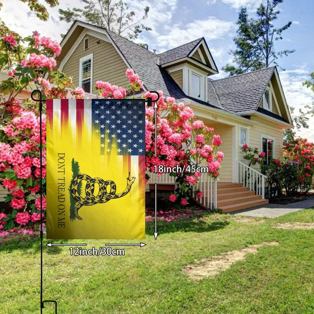 

12*18in Don't Trample On My /Decorated Garden Flag
