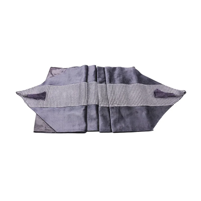 gray BIT. FLY 1 шт. скатерти современная мода высокое качество фланелевая Алмазная дорожка для свадебной вечеринки банкета новые украшения для дома - Цвет: gray