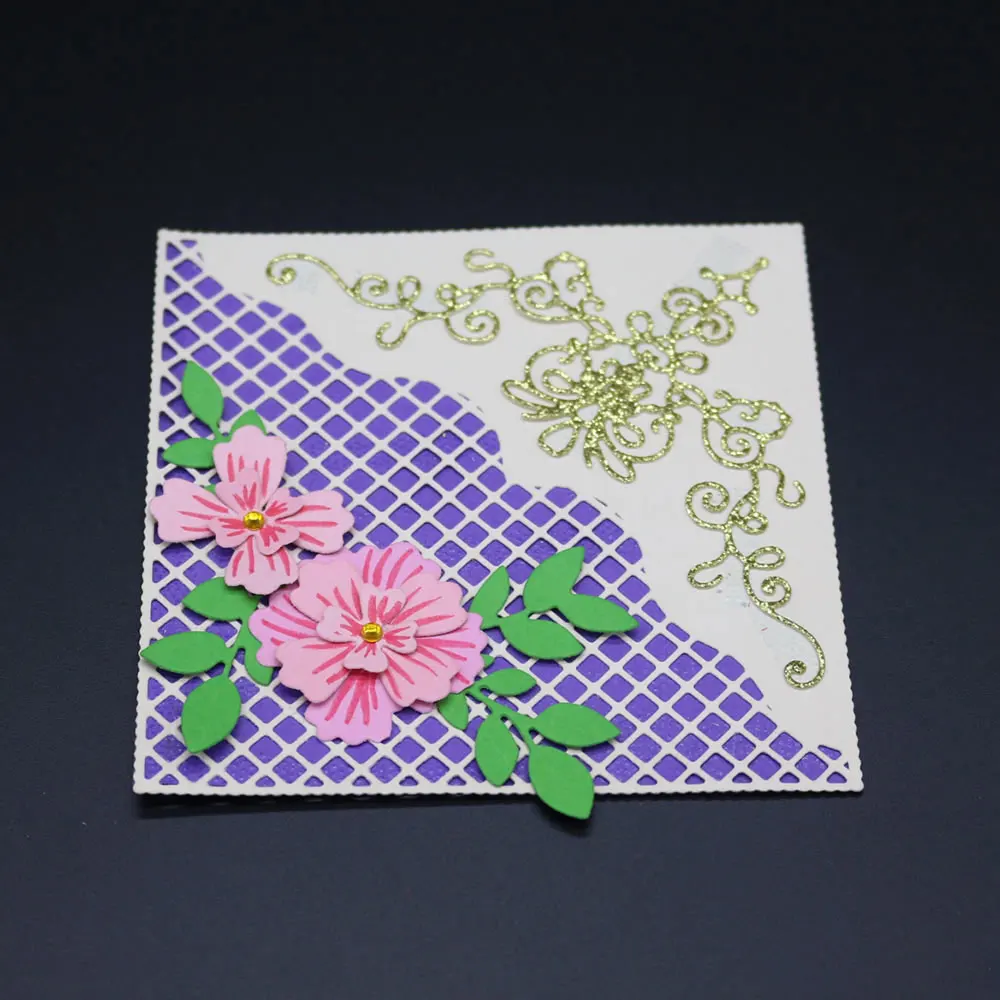 Сетка фона металлический Трафаретный вырубной штамп квадратной оправе кроя