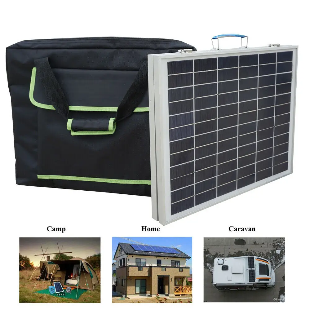 Чемодан Портативный 50 Вт складной Панели солнечные для детей возрастом от 12V