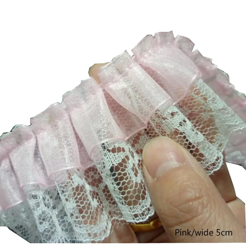 5 см в ширину ярко розовый бант вышитая Цветочная кружевная ткань шитье сделай