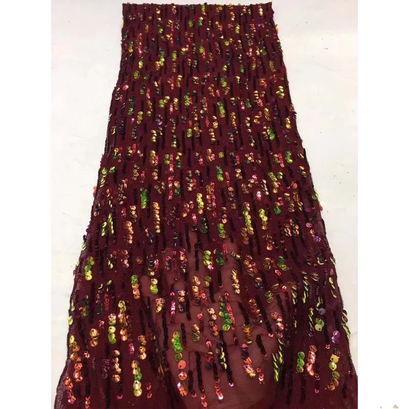 

Newest African Tulle Lace Fabric Embroidery Net Lace African French Lace High Quality With Sequins Wedding
