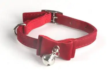 

Flocking pet collar bell bowknot cat collar pet supplies explosive style