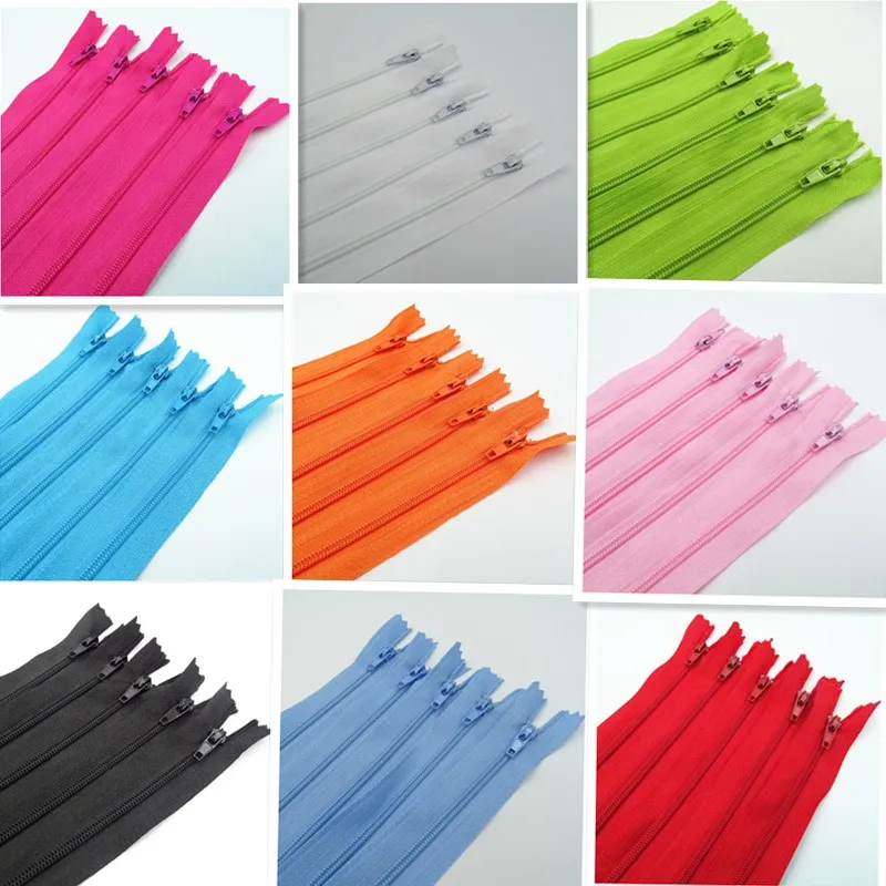 

50Pcs 3# (24 Inches) 60 CM 20 Color Closed Nylon Coil Zipper Closed Pocket For Quilt Cover Tent Pillowcase Clothing