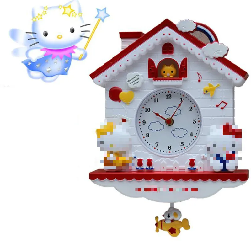 12 дюймов мультфильм My Melody Swing Дети Девочки Часы настенные кварцевые домашний декор для спальни Liveroom лучшие продажи продуктов