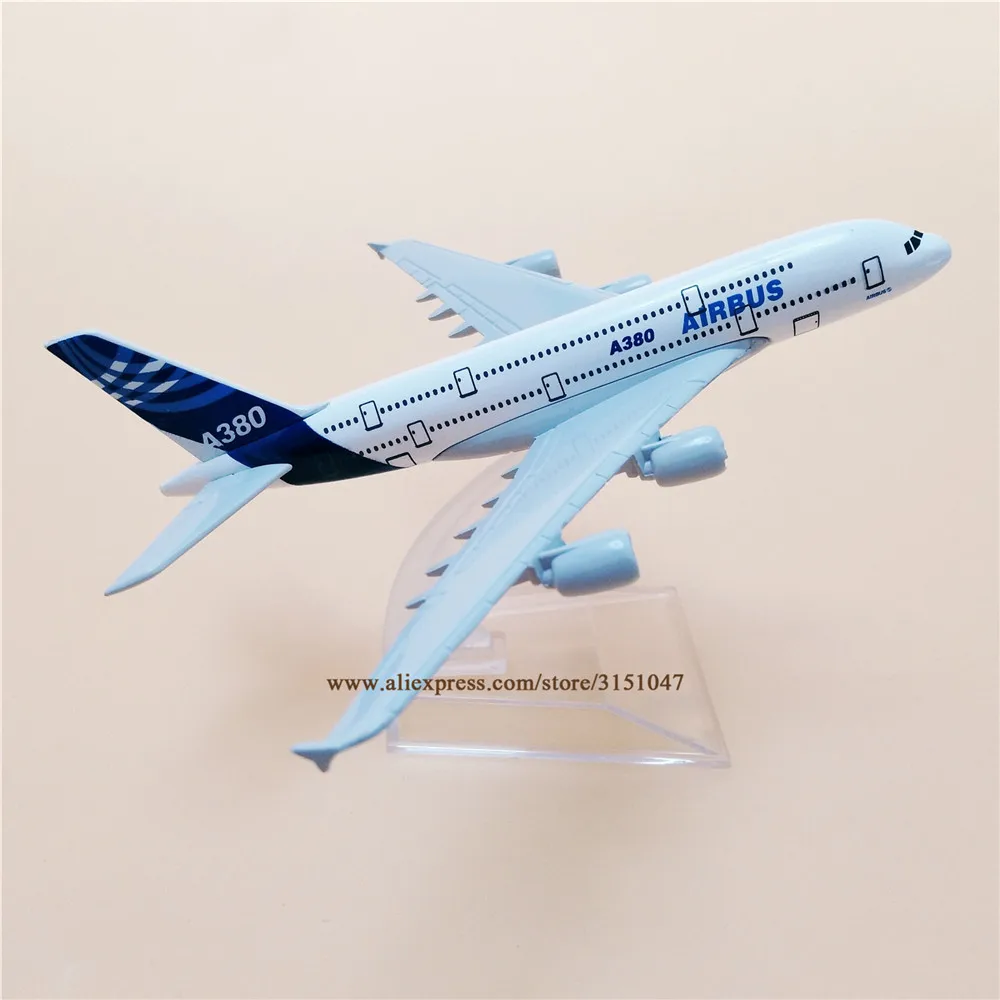 16 см воздушный прототип Airbus 380 A380 Airlines модель самолета из сплава металла литья под