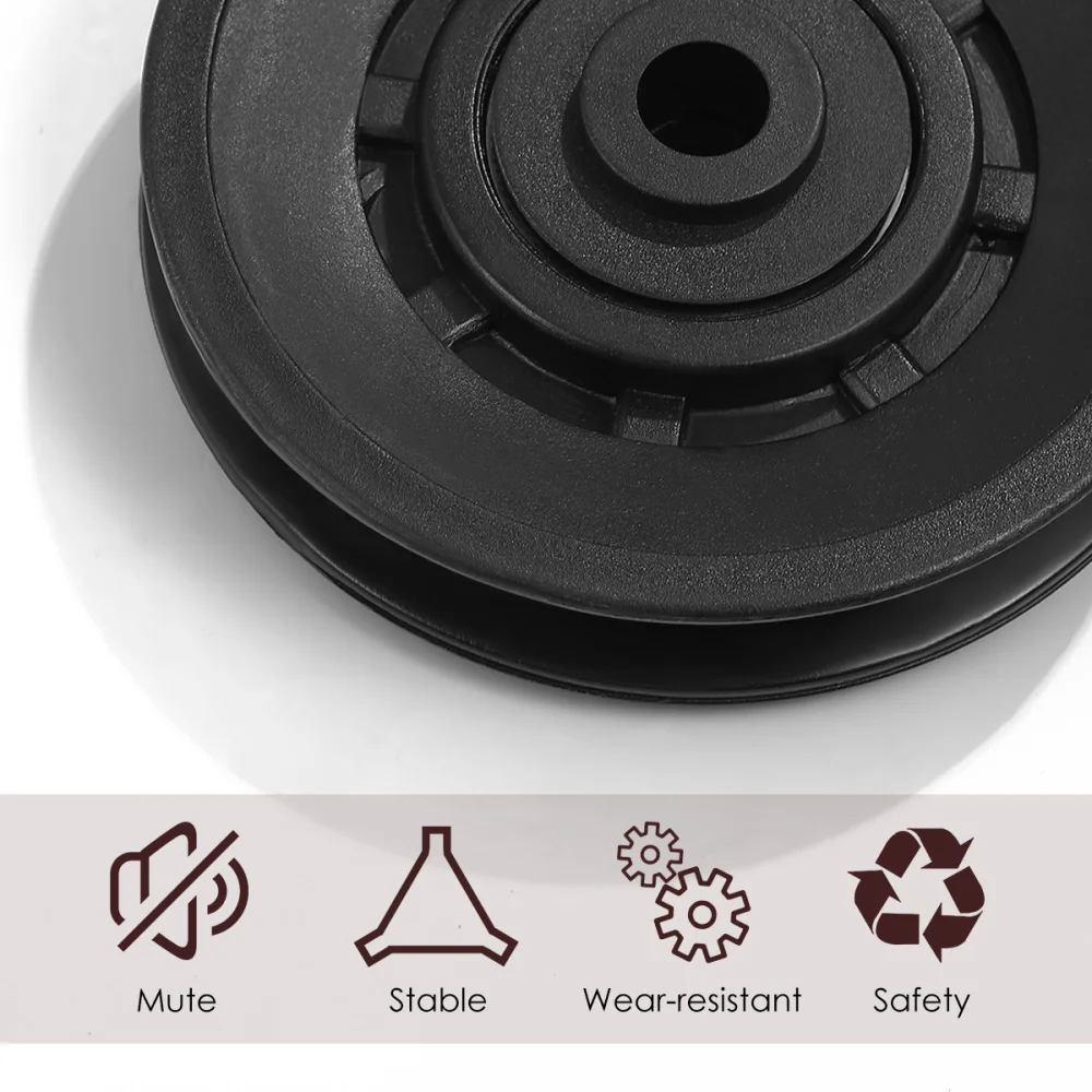 

WINOMO Pulley Wheels Universal Wearproof Abration Bearing Pulley Wheel Guide Wheel Gym Fitness Equipment Part (Black)