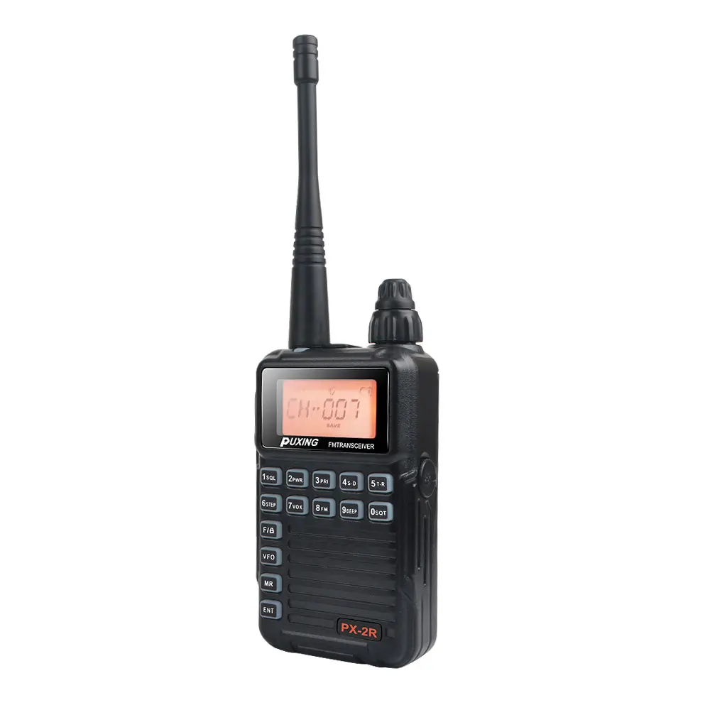 

Puxing PX-2R UHF 400-470MHz TX & RX Mini compact 2W 128CH VOX FM walkie talkie UHF VHF dual band Receiption PX Radio