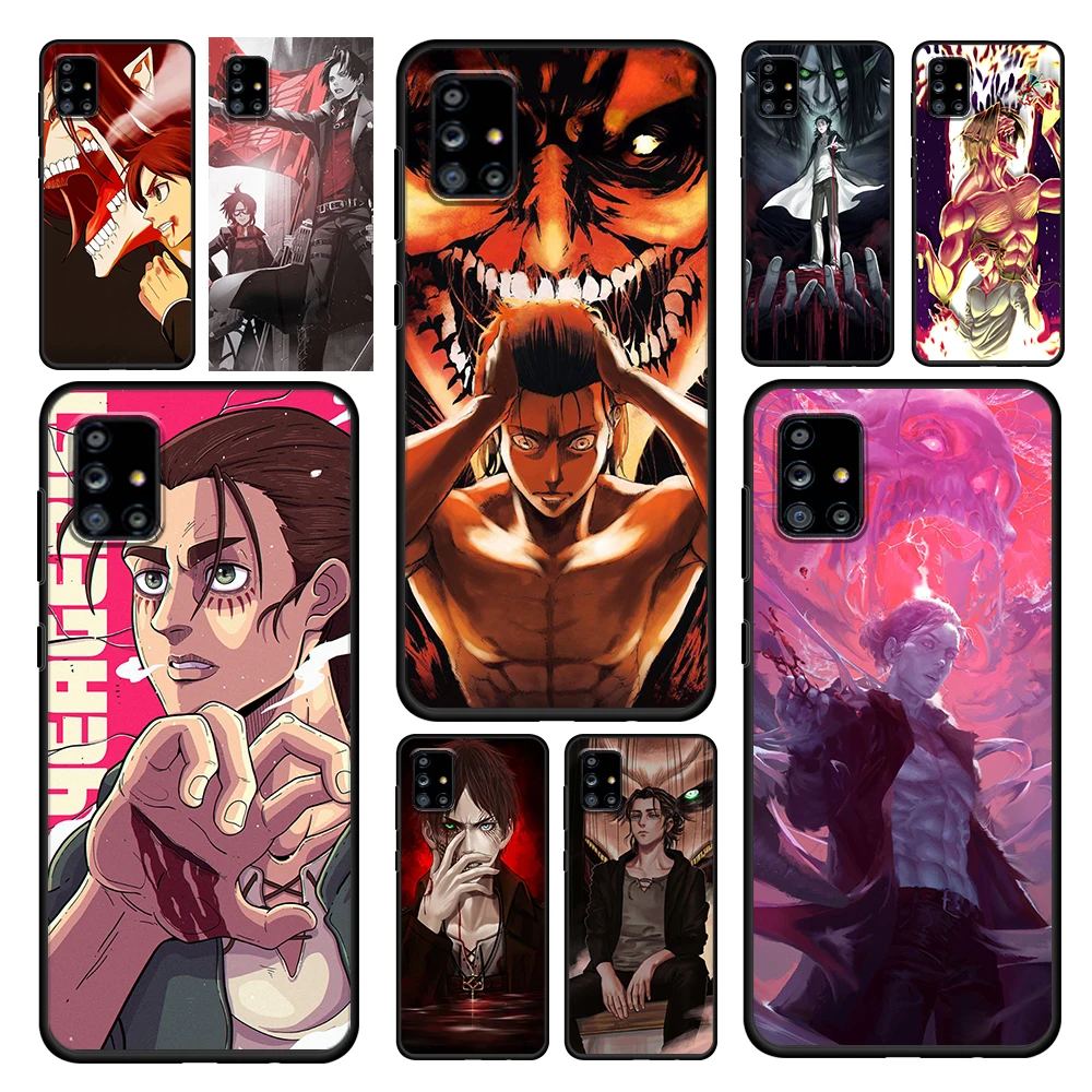

Anime Attack on Titan For Samsung Galaxy A72 A52 A71 A51 A42 A02S A91 A81 A41 A31 A21 A01 Soft Black Phone Case Cover