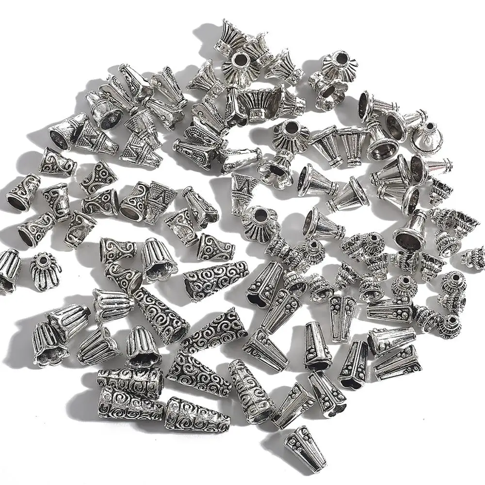 10 шт./лот бусины из сплава разных размеров с отверстием 2-4 мм шапка бахромой