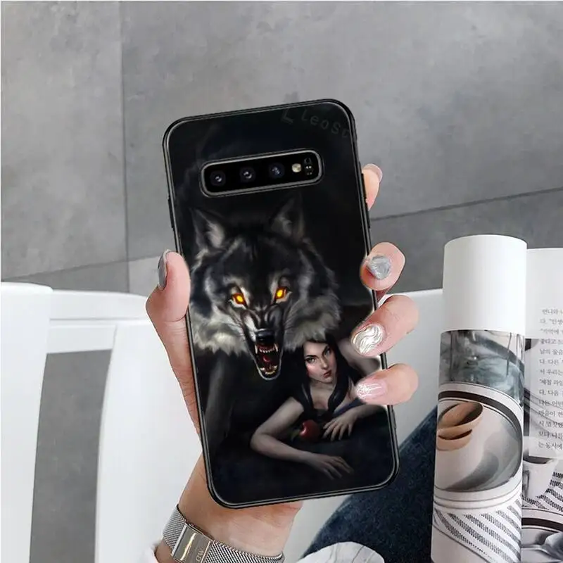 

Cute Snow Wolf Phone Case For Samsung S6 S7 edge S8 S9 S10 e plus A10 A50 A70 note8 J7 2017