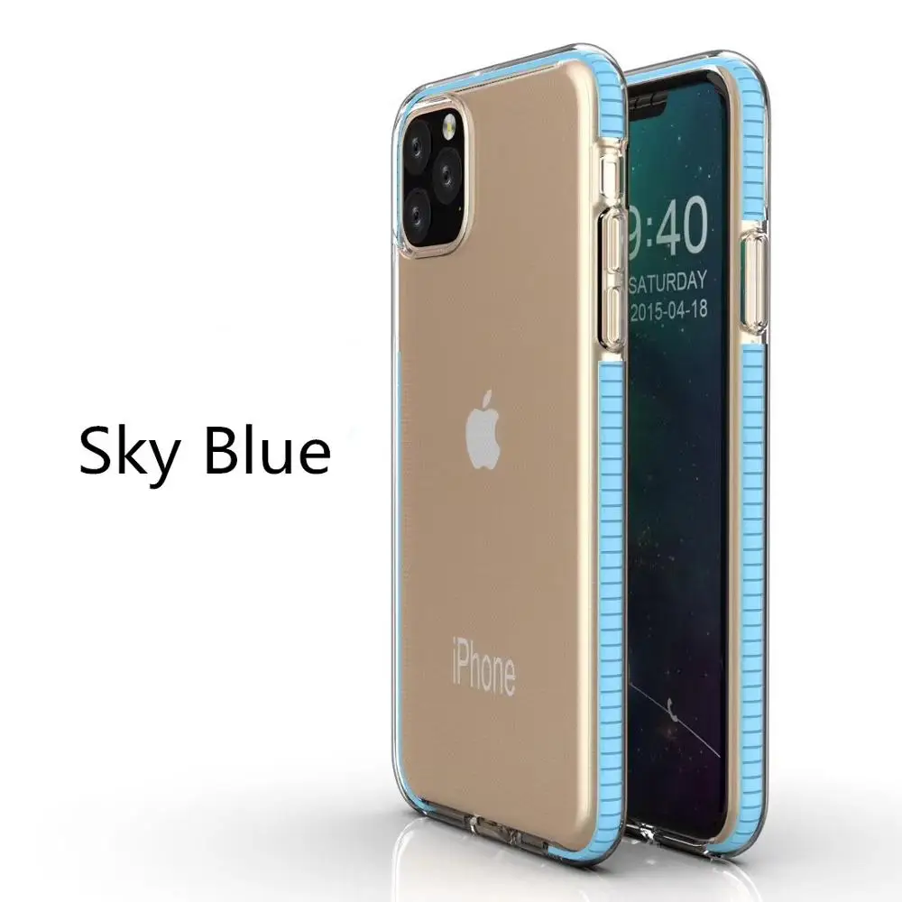 Чехол Xiaomi redmi Note 7. Мягкий ТПУ+ мягкий ТПЭ двухцветный Двухцветный двойной в одном всесторонний анти-Чехол защитный для Xiaomi redmi Note 7 pro - Цвет: sky blue