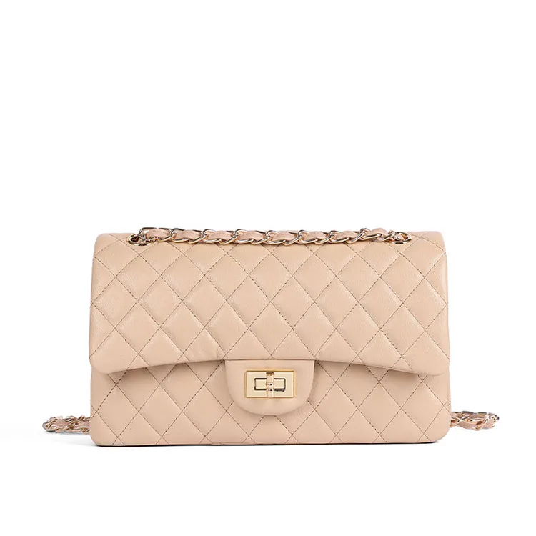 

Сумка на плечо Женская классическая, саквояж из натуральной овечьей кожи, клетчатая сумочка на цепочке со стразами, клатч кросс-боди