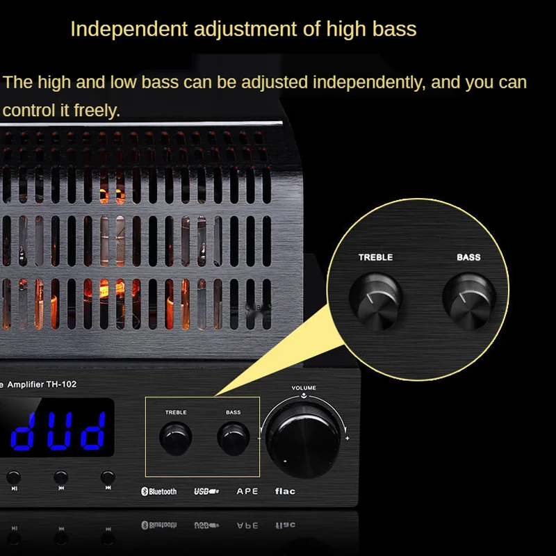Волоконно-оптический коаксиальный аудио hi-fi усилитель клапанной трубки 220V Bluetooth