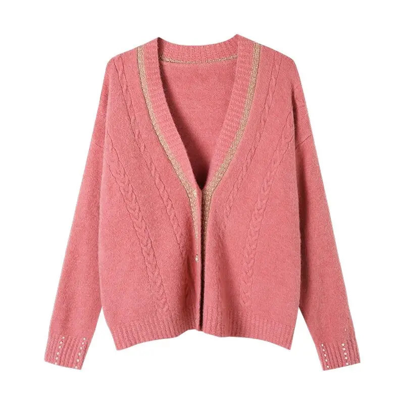 

Sweaters Women Cardigan V-Neck Long Sleeve Fashion Loose Breathable Casual Knitting Female 7 Colors Autumn Comfortable Elegant