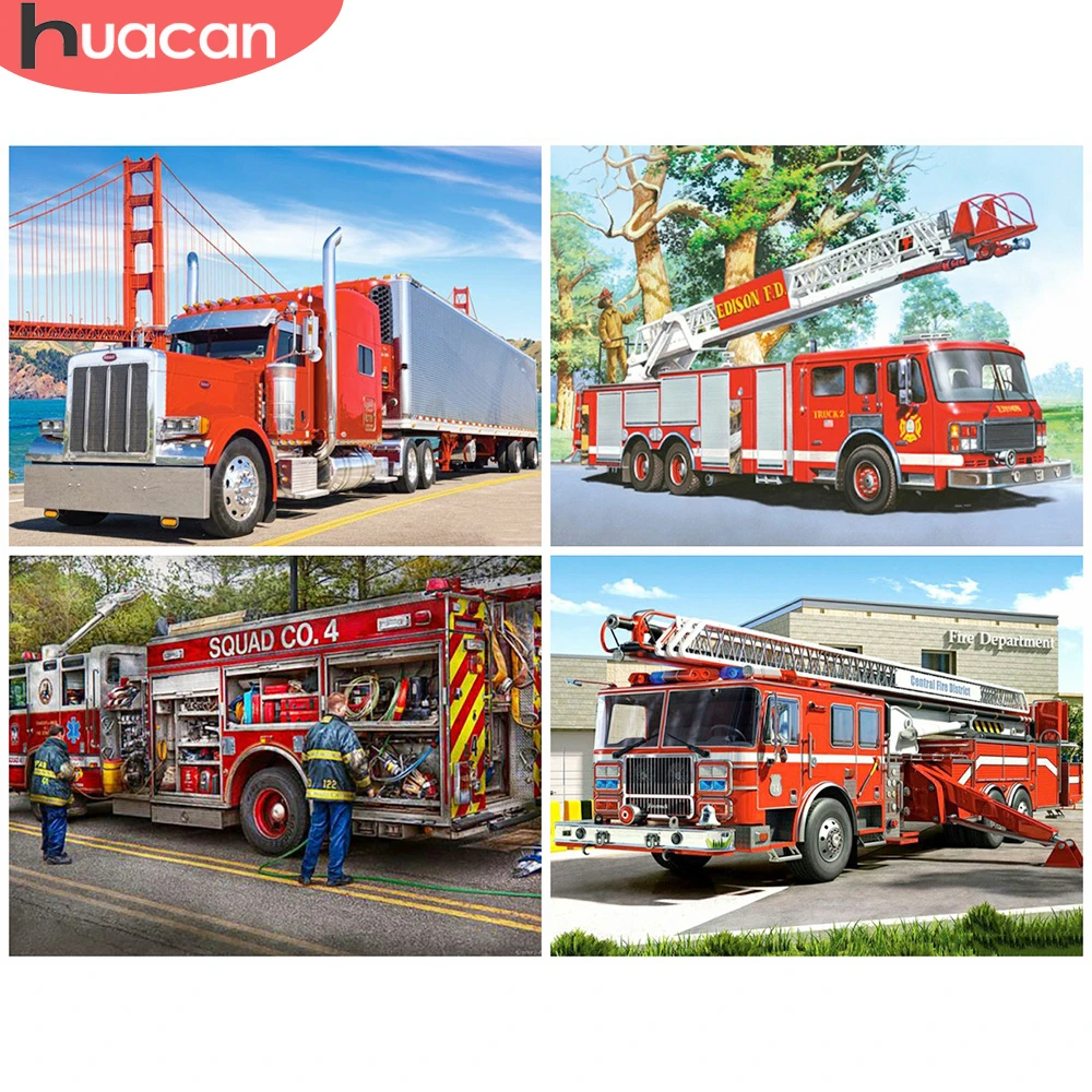 HUACAN 5D Алмазная вышивка декорации картина стразами алмазная мазайка грузовик