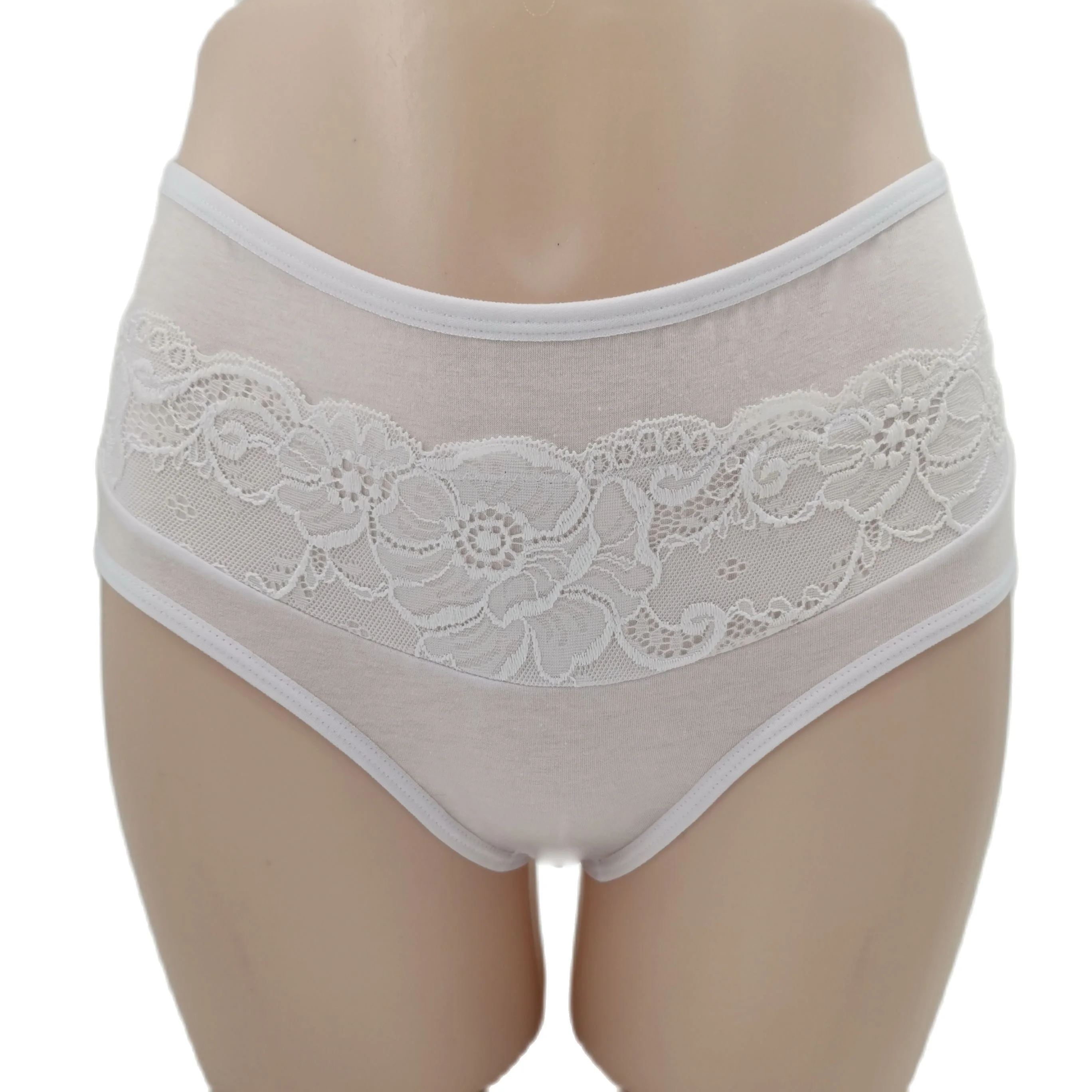 

Ladies' Cotton Panties Sexy Lace Woman Panty Plus Size Women's Shorts Mid Waist Female Briefs Panti Free Shipping 3Pcs/Lot