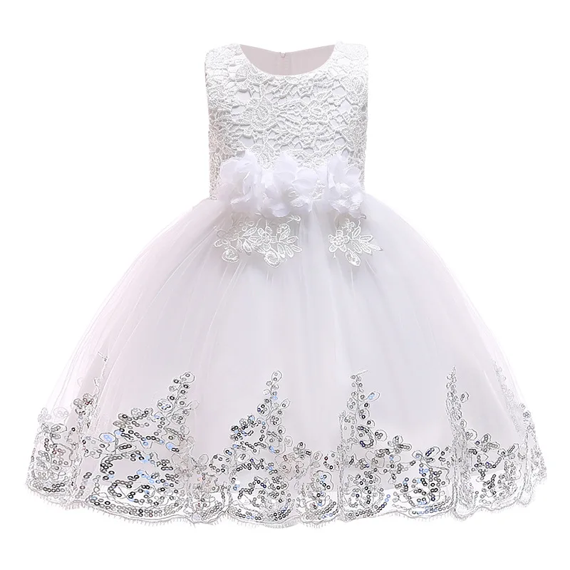 

2021 Children's Dresses Flower Girls Wedding Dress Kids Dresses For Girls Elegant Girls Clothes Princess Birthday Vestidos 8 9Y
