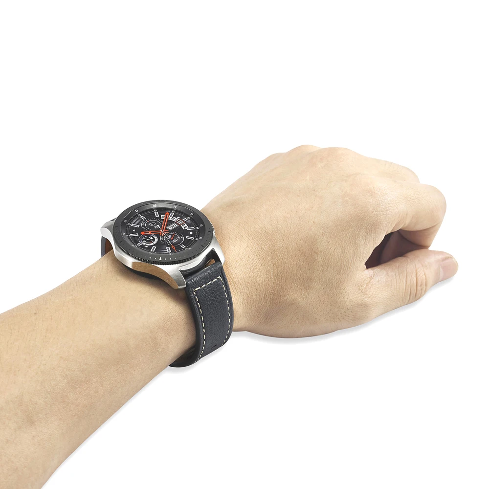 

Men Women Smart Watch Straps Bracelet Cow Leather 20mm 22mm Oil Wax Genuine Leather Watchbands For Huawei gt2