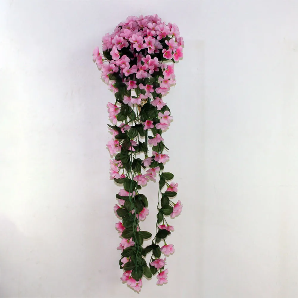 

80cm Long Artificial Violet Ivy Flower Vine 200 Small Fake Flowers Garland Hanging Decor Home Garden Trailing Basket Plants