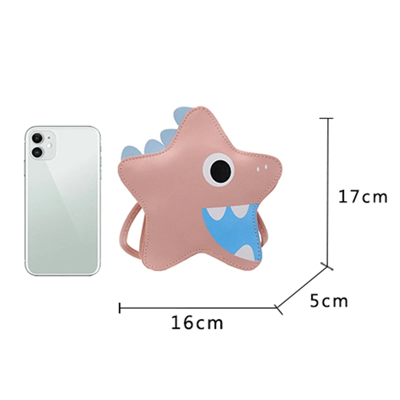 

Cartoon Dinosaur Pentagram Bag For Children Cute Toddler Kids Girls Crossbody Messenger Bag Female Baby PU Leather Coin Purse