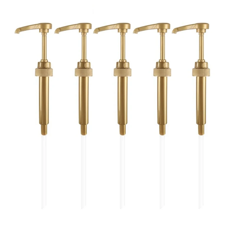 

5 Pcs Coffee Milk Tea Dispenser Syrup Pump Black Liquid Dispenser For Torani Syrup 8Ml Juice Bottle Dispenser Pump