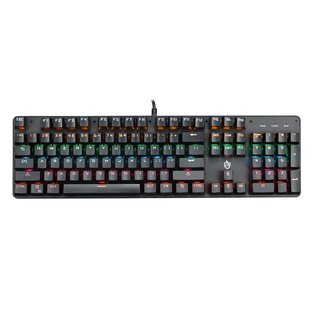 Механическая игровая клавиатура VODOOL с 104 клавишами проводная USB RGB подсветкой и