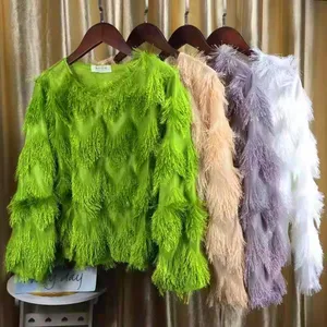 Корейские весенние женские рубашки с кисточками 2021 Новые Дизайнерские повседневные топы с круглым вырезом элегантная пушистая однотонная блузка женские блузки