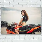 Плакаты на стену с изображением девушек, мотоциклов Кавасаки, ниндзя, фотопечать на холсте, картина для декора гостиной