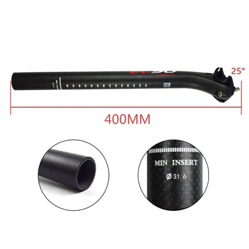 Carbon Fiber Bicycle Seatpost Ultralight Mountain Road MTB Bike Seat Post Tube | Спорт и развлечения