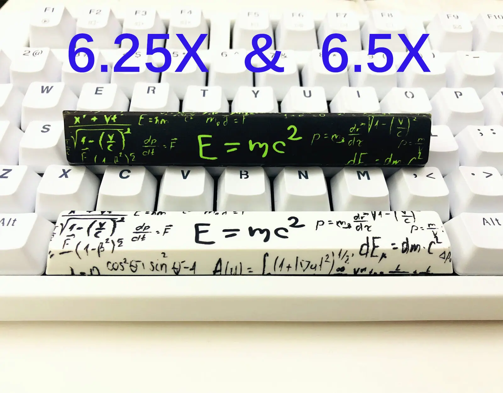 

6.5X 6.25X E=mc2 Dye-sub Spacebar Keycap Energy-Mass Formula for Cherry MX Mechanical Keyboard