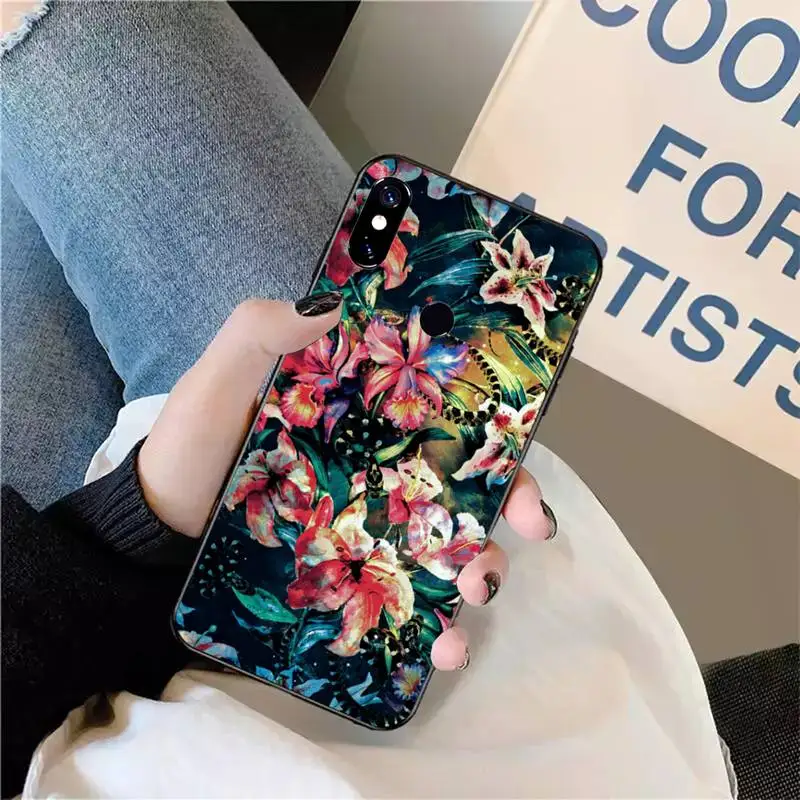 

Floral Botanic Banana leaves Phone Case For Xiaomi Redmi note 7 8 9 t max3 s 10 pro lite funda shell coque cover
