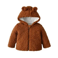 baywell winter toddler boys girls plush hooded jacket cute cartoon ear hood coat newborn fluffy thicken overcoat outwear 0 24m