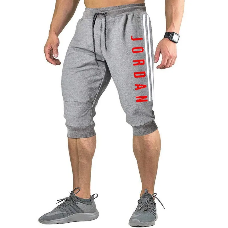 

New 7-point Pants Men's Fitness Fitness Pants Men's Summer Gym Exercise Men's Breathable And Quick-drying Sportswear Jogger 2021