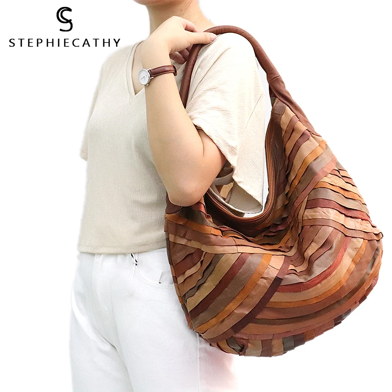 Женская сумка Хобо из овечьей кожи с верхней ручкой|Сумки ручками| |