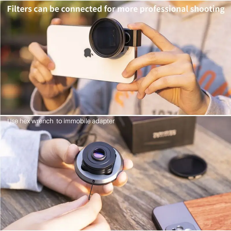 Ulanzi-lente anam&oacute;rfica para iPhone, pantalla ancha de v&iacute;deo Slr, videovisor para pel&iacute;cula, para iPhone 13, 12, 11 Pro Max, X, 1.55X-3