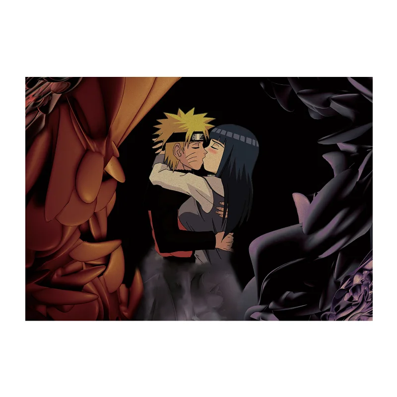 N9 Уютный момент аниме мультфильм Узумаки постер Naruto Винтаж крафт бумага комиксы Наруто живопись Бар Детская комната Декор 50*35 см - Цвет: N9