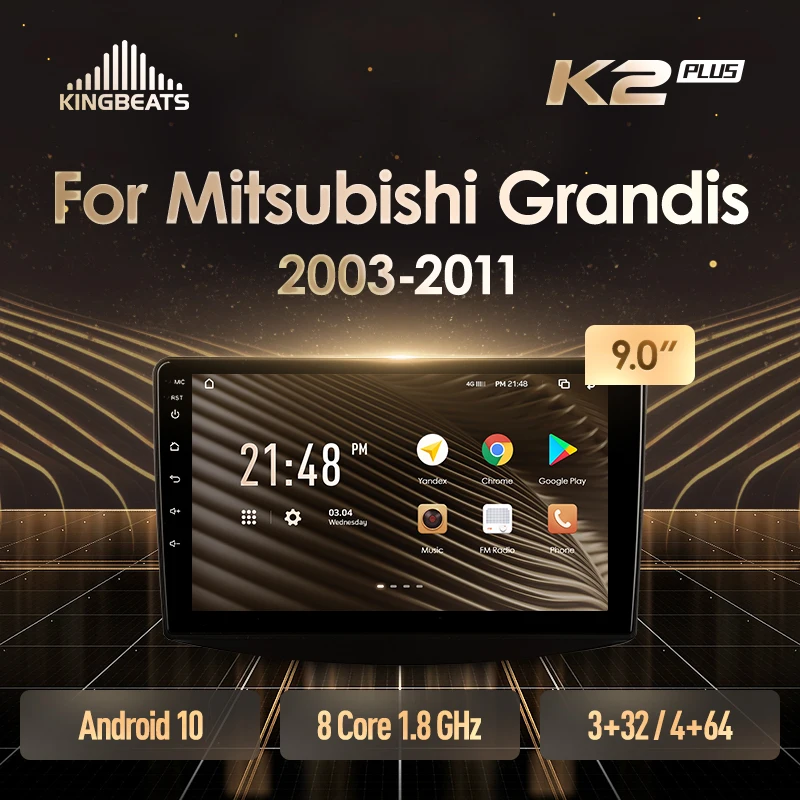 KingBeats штатное головное устройство For Mitsubishi Grandis 1 2003 2011 GPS Android 10 автомагнитола на