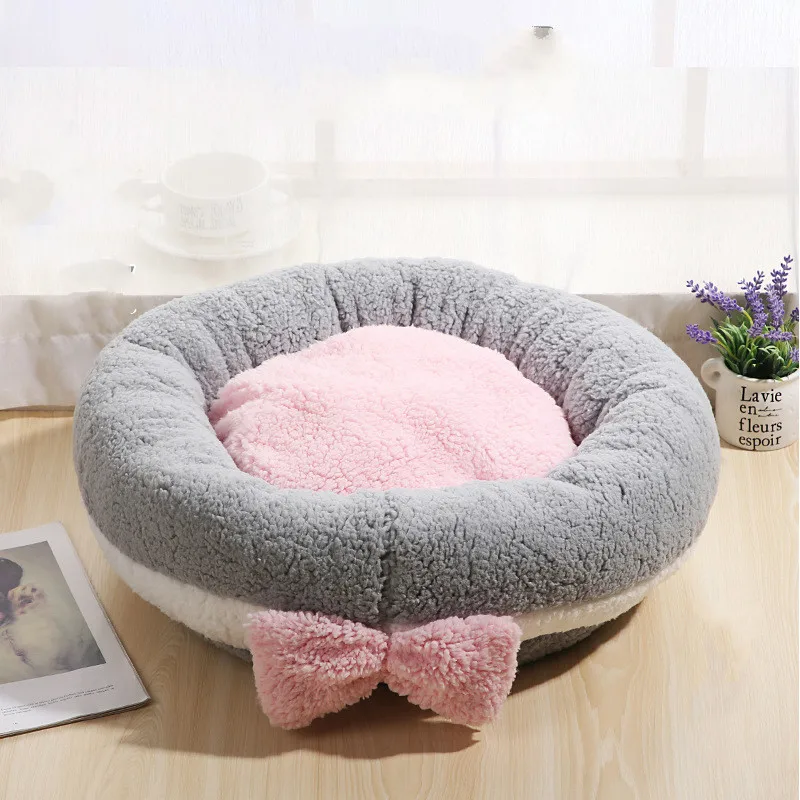 

Pet Dog Bed, Soft Removable and Washable Pet Mat Dog House Dot Small Pet Animal Small Dog Bed
