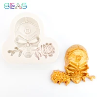 skull rose silicone mold cake baking molds biscuit maker pastry tools accessories diy chocolate molds kitchen tools