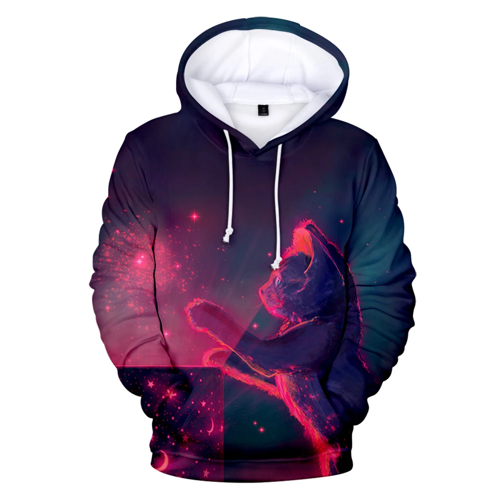 

2021 Fashion Women's Hoodie Personality Cat Series 3D Street Pullover Sweatshirt Men Women 3D Hoodie Holiday Casual Wear