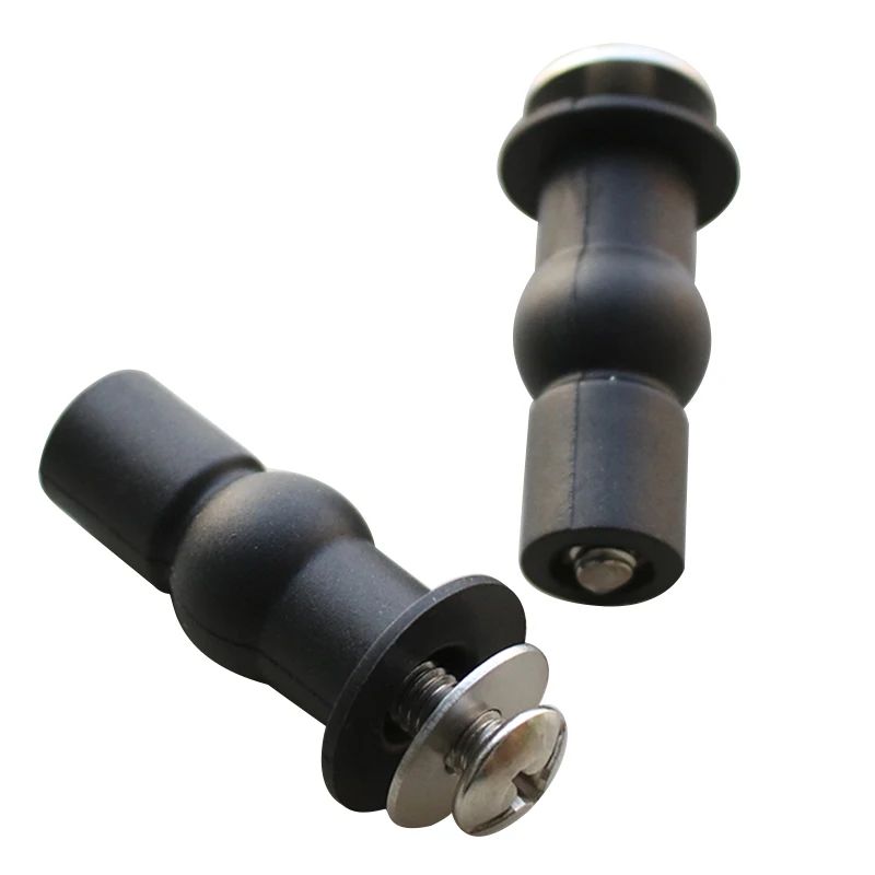 

Toilet Seat TOP FIX Seat Hinge Hole Fixings Well Nut Screw Rubber Back to Wall Pair