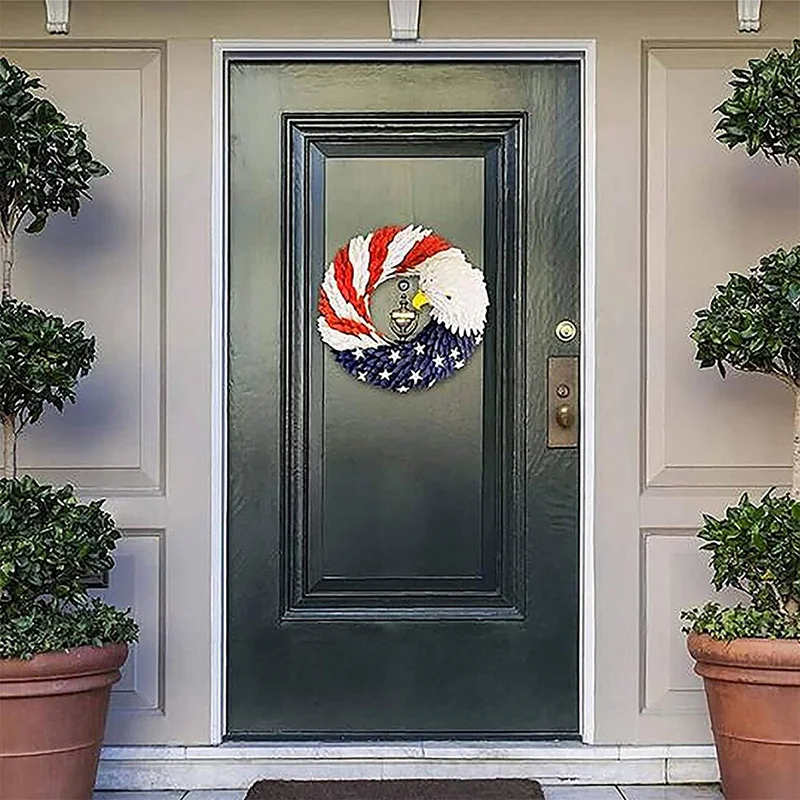 

American Eagle Wreath Keep America Great - Patriotic Wreath for Front Door Election Vote President Home Decor USA 2020