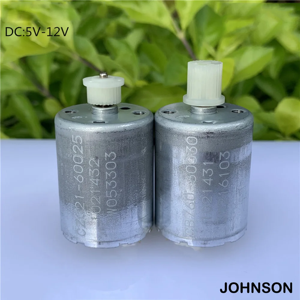 Джонсон мини 370 Мотор DC 5V 6V 9V 12V 6250RPM углеродная щетка мотор 2 мм вал с Ременным