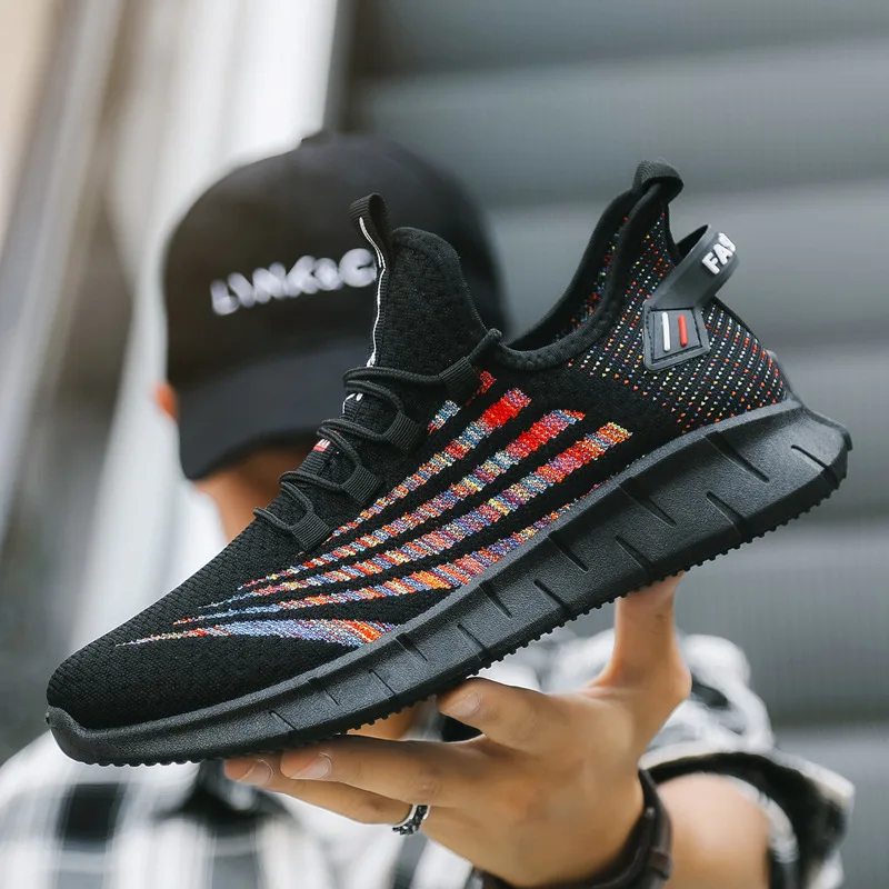 

New men leisure time Sports running shoes Air knitted pattern sports casual shoes sneakers women zapatos de hombre Unisex