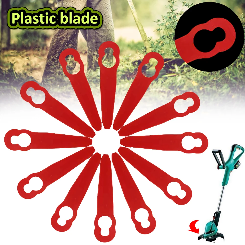 

L70 100Pcs Bosch Indego Mower Blade Top Hexagon Joint Garden Tool Lawn Mower Key Gourd Shape High-quality Plastic Blades Set