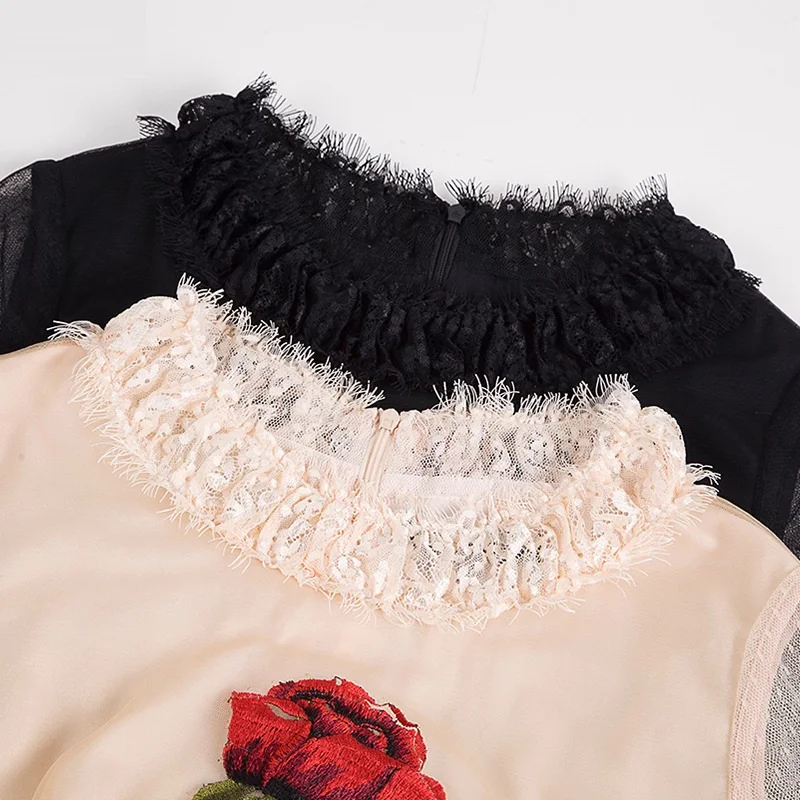 

party dress NEW Long High quality fashion L XXL Women Clothing gorgeous Long sleeve summer Dress Vintage embroidery dresses