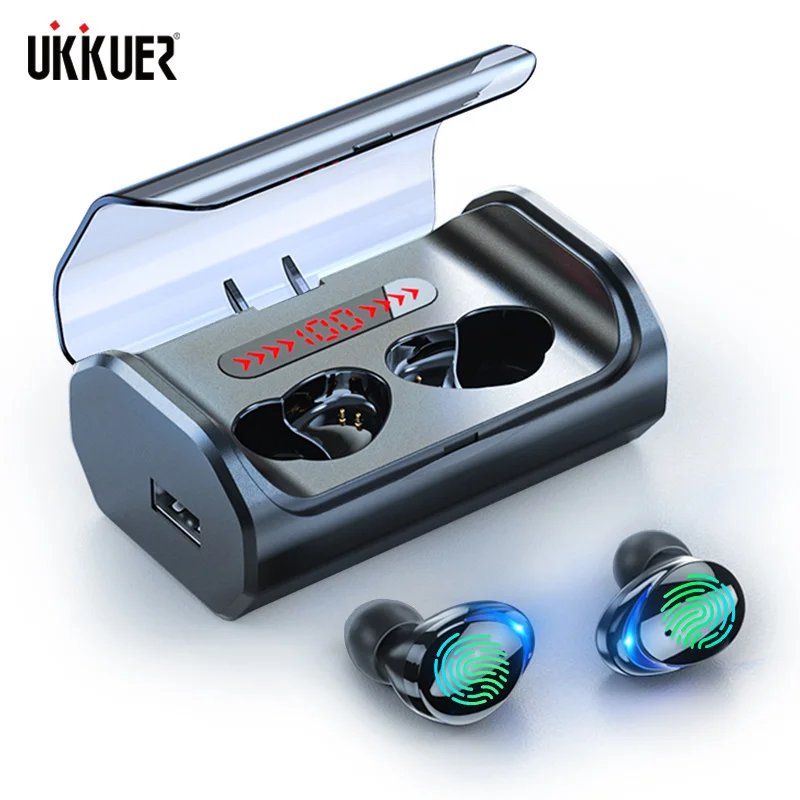 

Bluetooth-гарнитура 5,0 с сенсорным управлением, 3000 мА ч светодиодный водостойкая