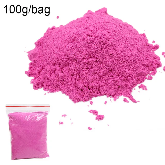 Pinkish Sand 100 г/пакет волшебный динамический песок игрушки глиняные супер цветные мягкие слизи пространство играть песок антистресс поставки Развивающие игрушки для детей - Цвет: Pinkish Sand