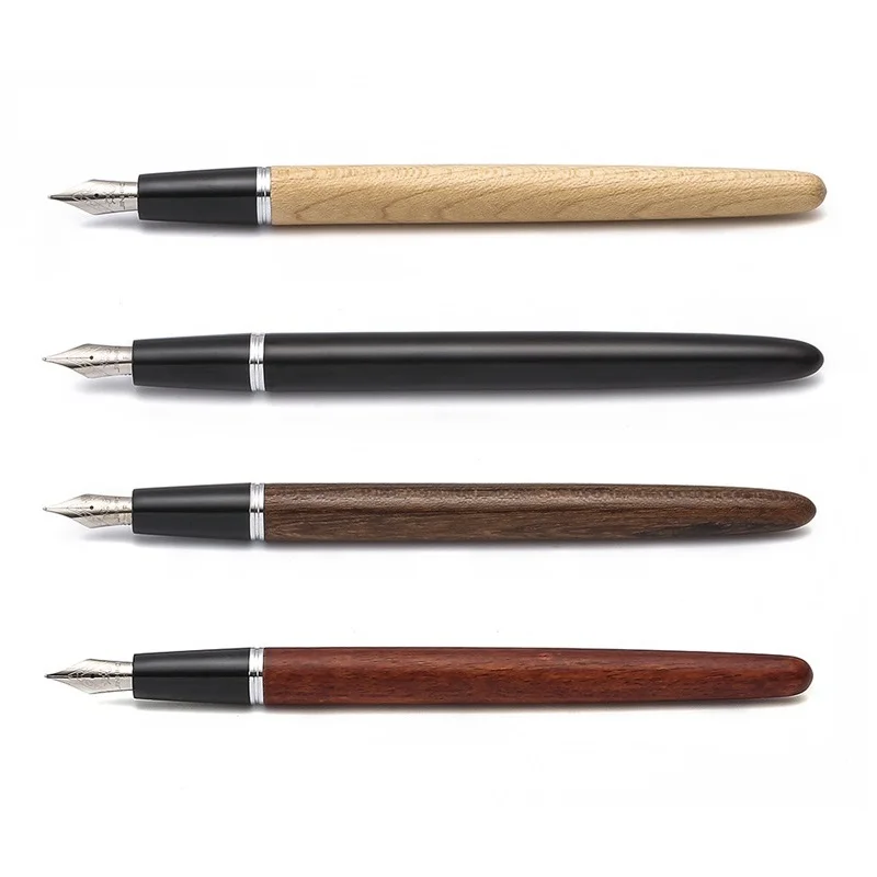 Ретро деревянная бочка расширенная версия перьевая ручка из нержавеющей стали